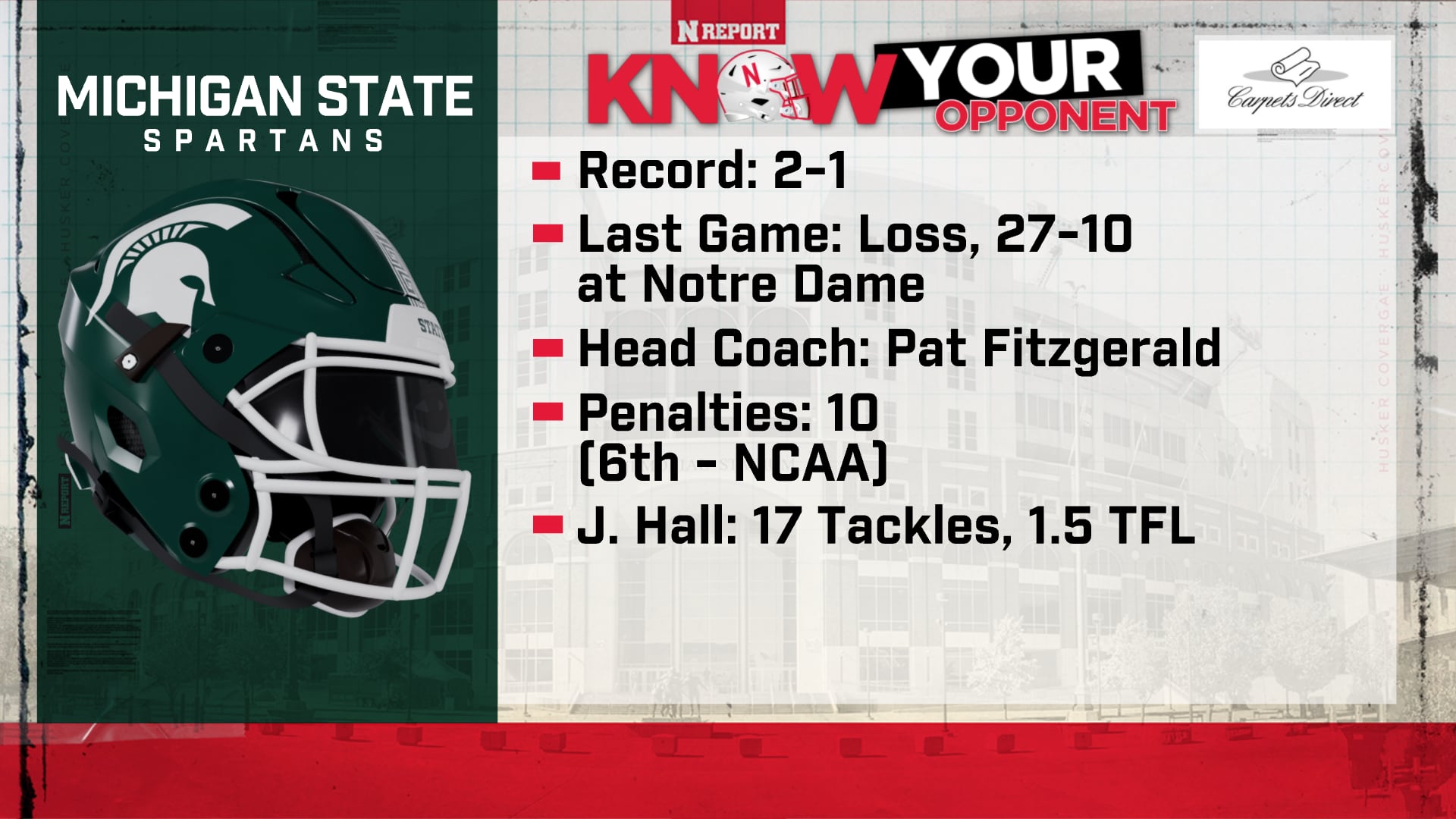 Pat Fitzgerald Era Begins at Michigan State as Spartans Prepare to Face Nebraska