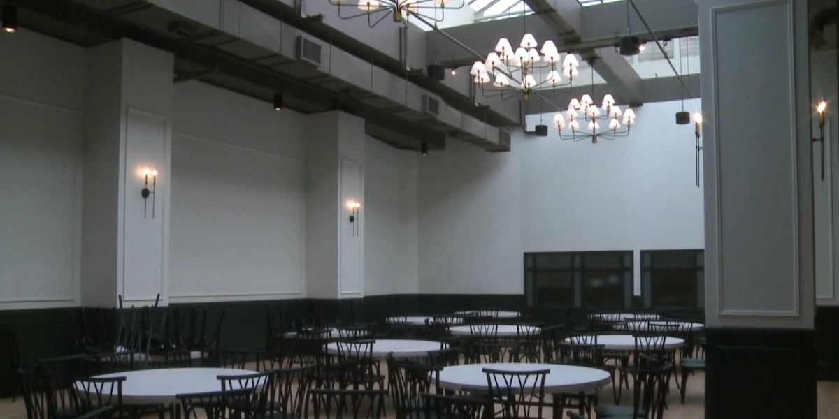 Early look: Grand Manse reveals upgraded ballroom with restored skylight and maple flooring