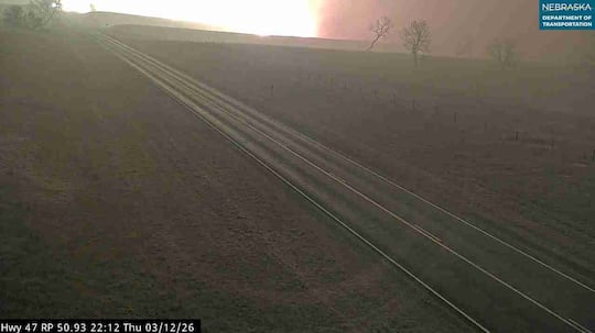 Scary scene south of Gothenburg along Highway 47 (511 camera)