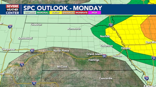 Severe weather outlook for Monday, July 20th