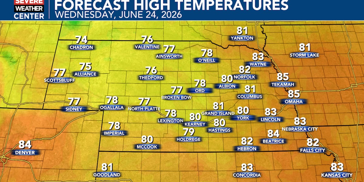 Cooler weather continues through Friday before hot, humid weather returns this weekend
