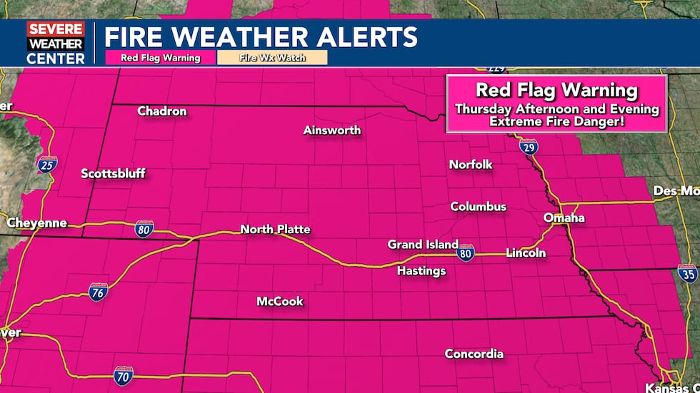 Thursday Fire Weather Alerts