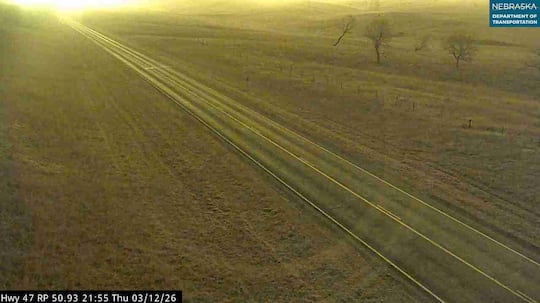 Nebraska 511 camera, south of Gothenburg (Hwy 47)