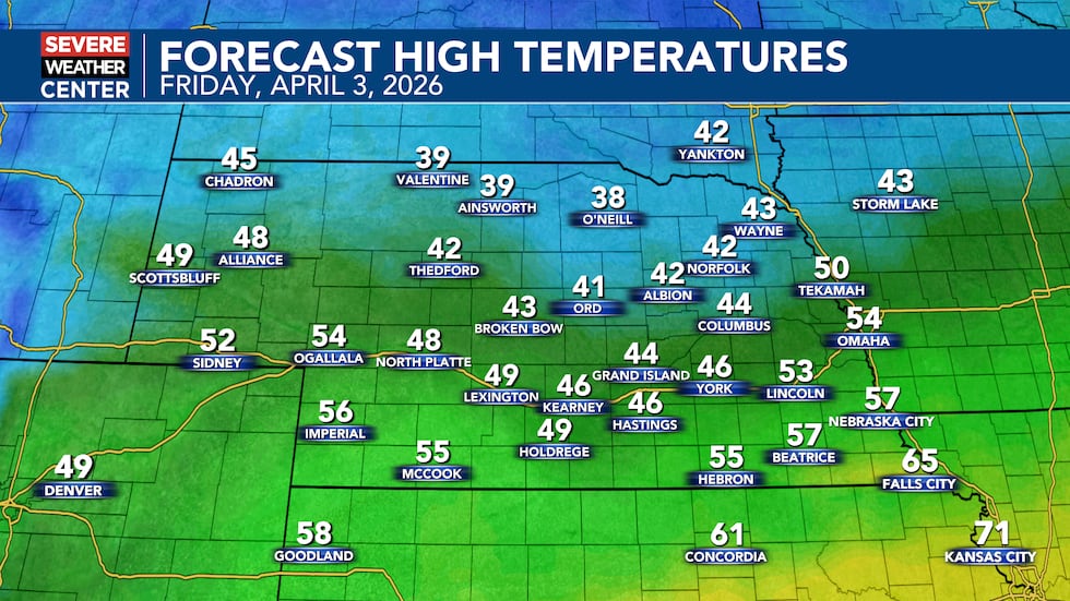Los máximos del viernes oscilarán entre los 30 y los 50 superiores para la mayoría.
