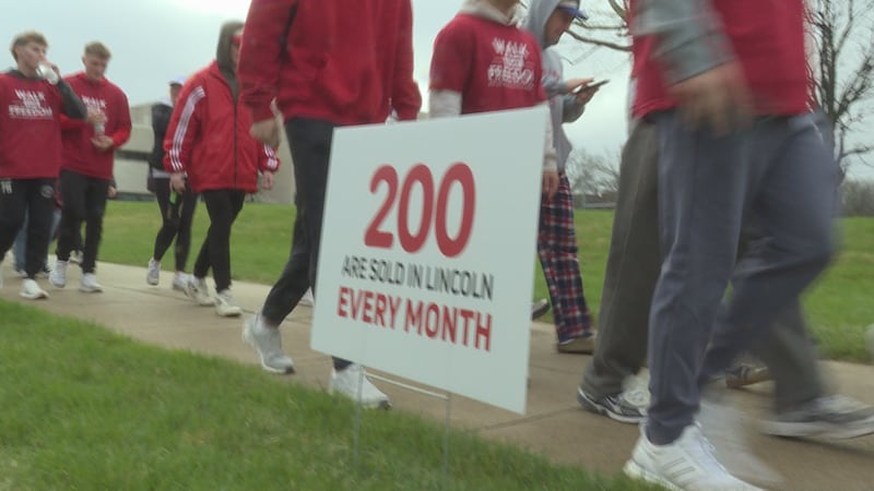 Community members gathered Saturday to raise awareness about sex trafficking in Lincoln.