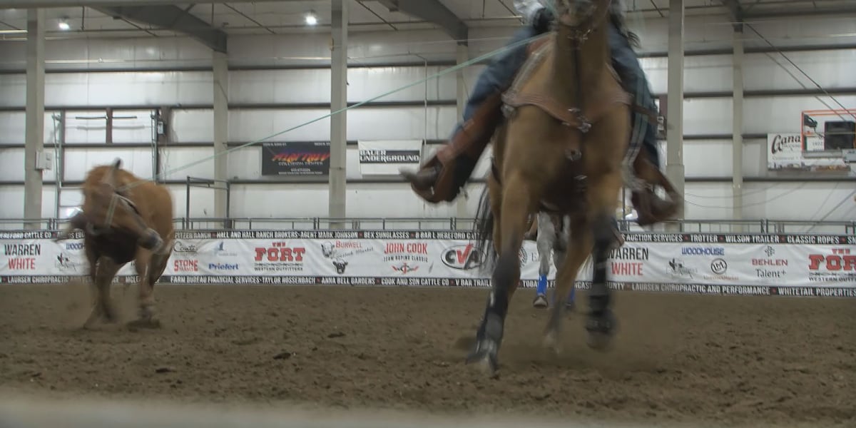 John Cook Roping John Cook Team Roping Classic rides through event center