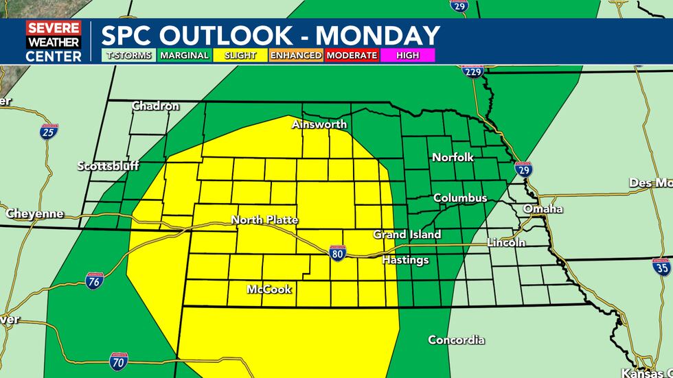 Weather Incoln Sunday Forecast: Mainly quiet in Lincoln with Severe Storms Possible West