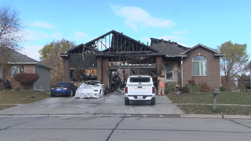 A north Lincoln fire destroyed a house, and caused $650,000 in damage Saturday night.