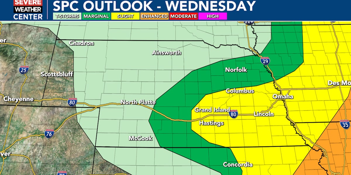 Another Round of Thunderstorms Threatens Eastern Nebraska Thursday Morning