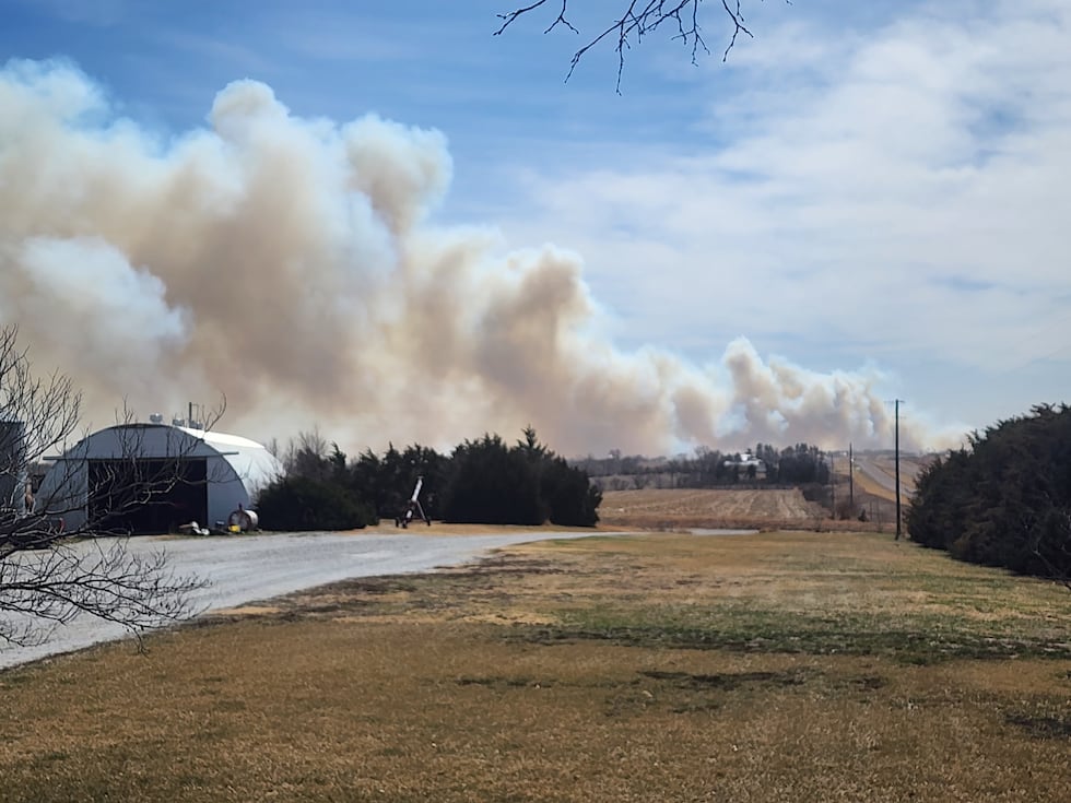 Grass fire near Pickrell on Thursday, March 12, 2026.