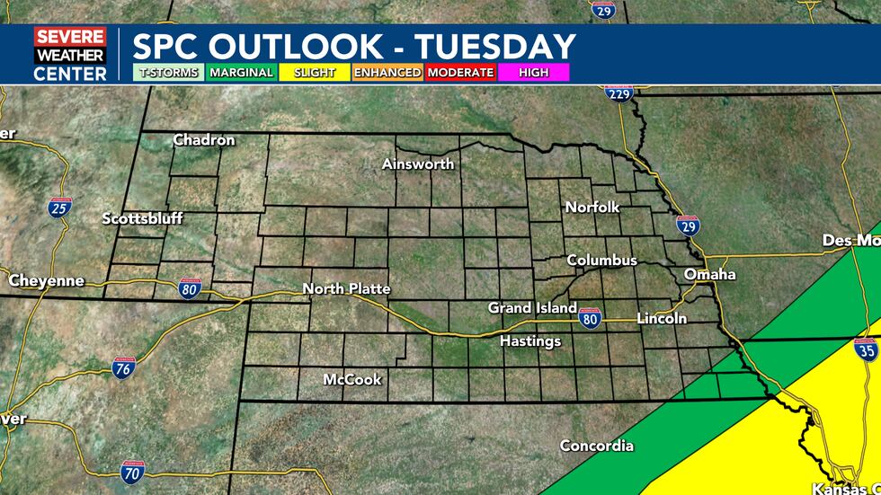 Weather In Nebraska Chance of snow, severe storms in Nebraska Tuesday night into Wednesday