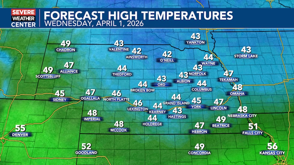 Para el miércoles se esperan temperaturas altas y frías de hasta 40 grados.