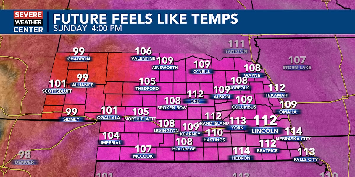 Weather Alert Days continue: Dangerous heat through Monday with severe potential in Nebraska