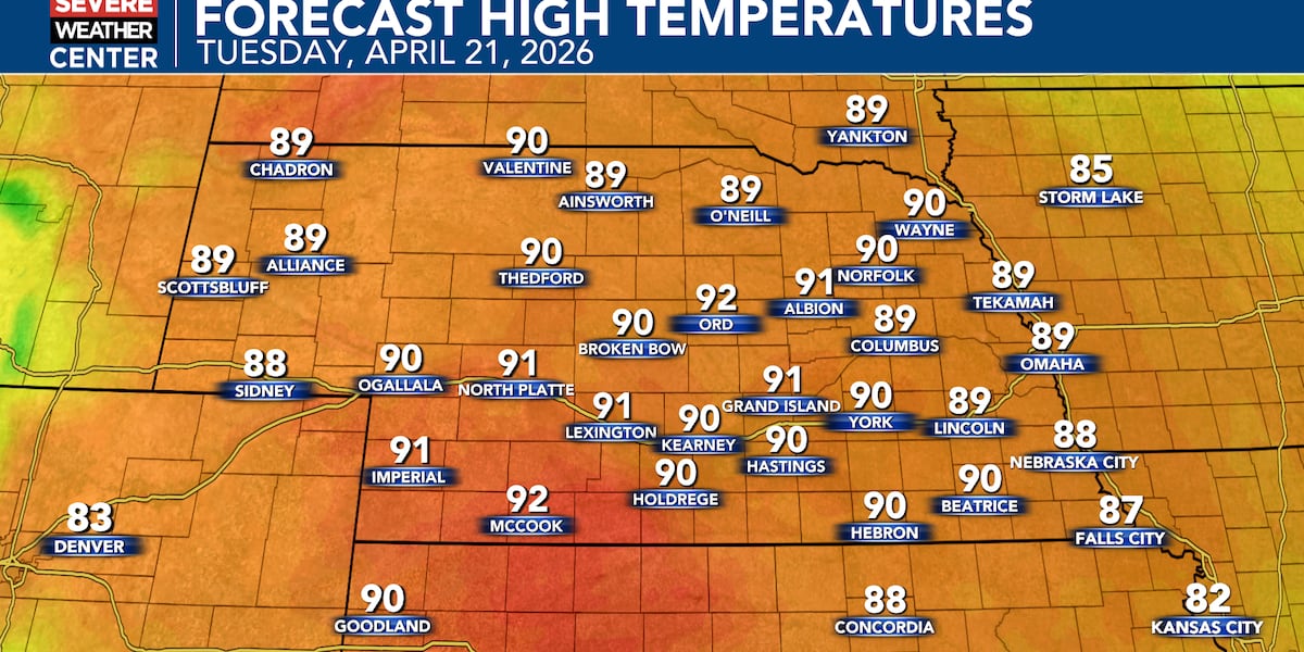 Nebraska Spring Springtime Unseasonably warm week ahead for Nebraska as Spring heat builds before ...