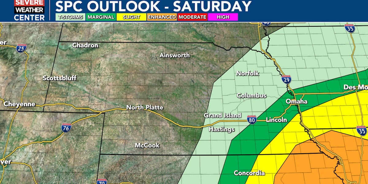 Storms possible early Saturday morning, again Saturday afternoon