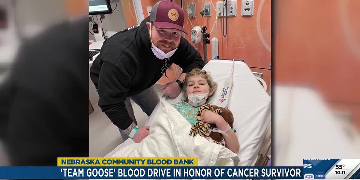 Nebraska Community Blood Bank hosts Team Goose Blood Drive in honor of cancer survivor Nebraska Community Blood Bank hosts Team Goose Blood Drive in honor of cancer survivor