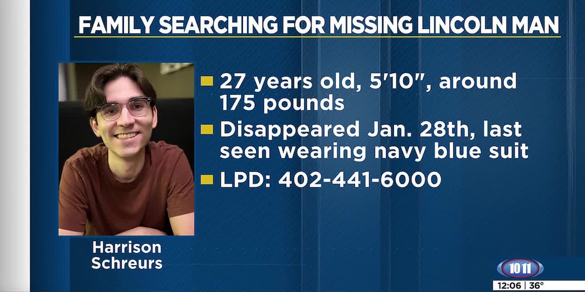 Family searching for missing Lincoln man