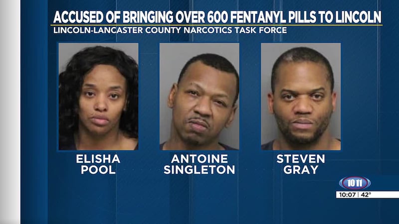 Three people were arrested after allegedly bringing over 600 fentanyl pills across state lines...