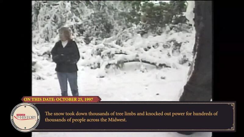 October 25, 1997 - Nebraska was surprised by an early-season snowstorm on Oct. 25, 1997.