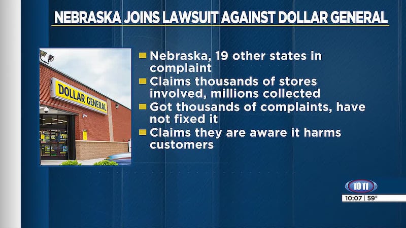 Nebraska has joined in a lawsuit against Dollar General for allegedly charging customers...