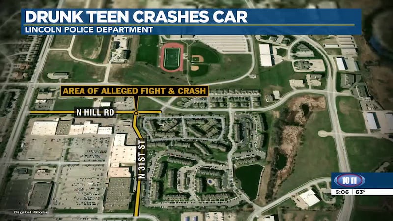 A Lincoln teen accused of evading police and drunkenly crashing into a pickup truck was...