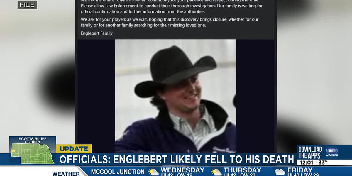 Ed Englebert Officials: Englebert likely fell to his death